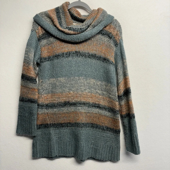 Maurices Striped Cowl Neck Knit Sweater Ladies Size Medium - Picture 1 of 7